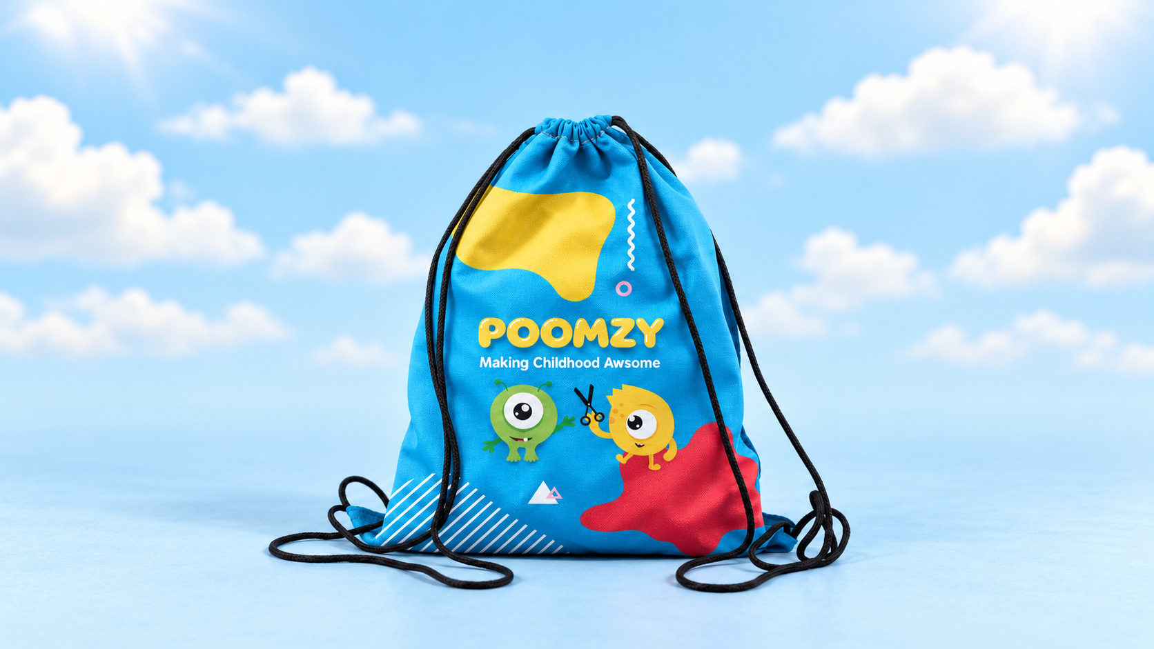 Poomzy — Drawstring bag presentation