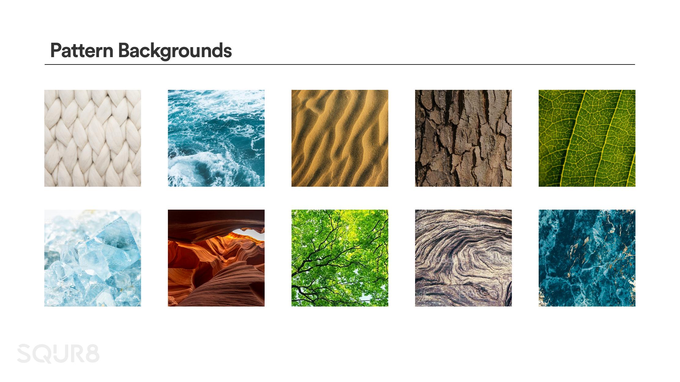Pattern backgrounds library