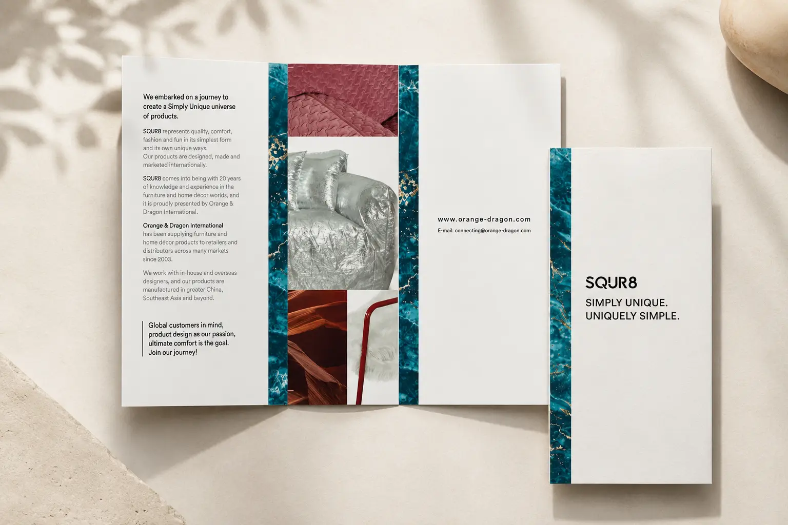 Trifold brand brochure