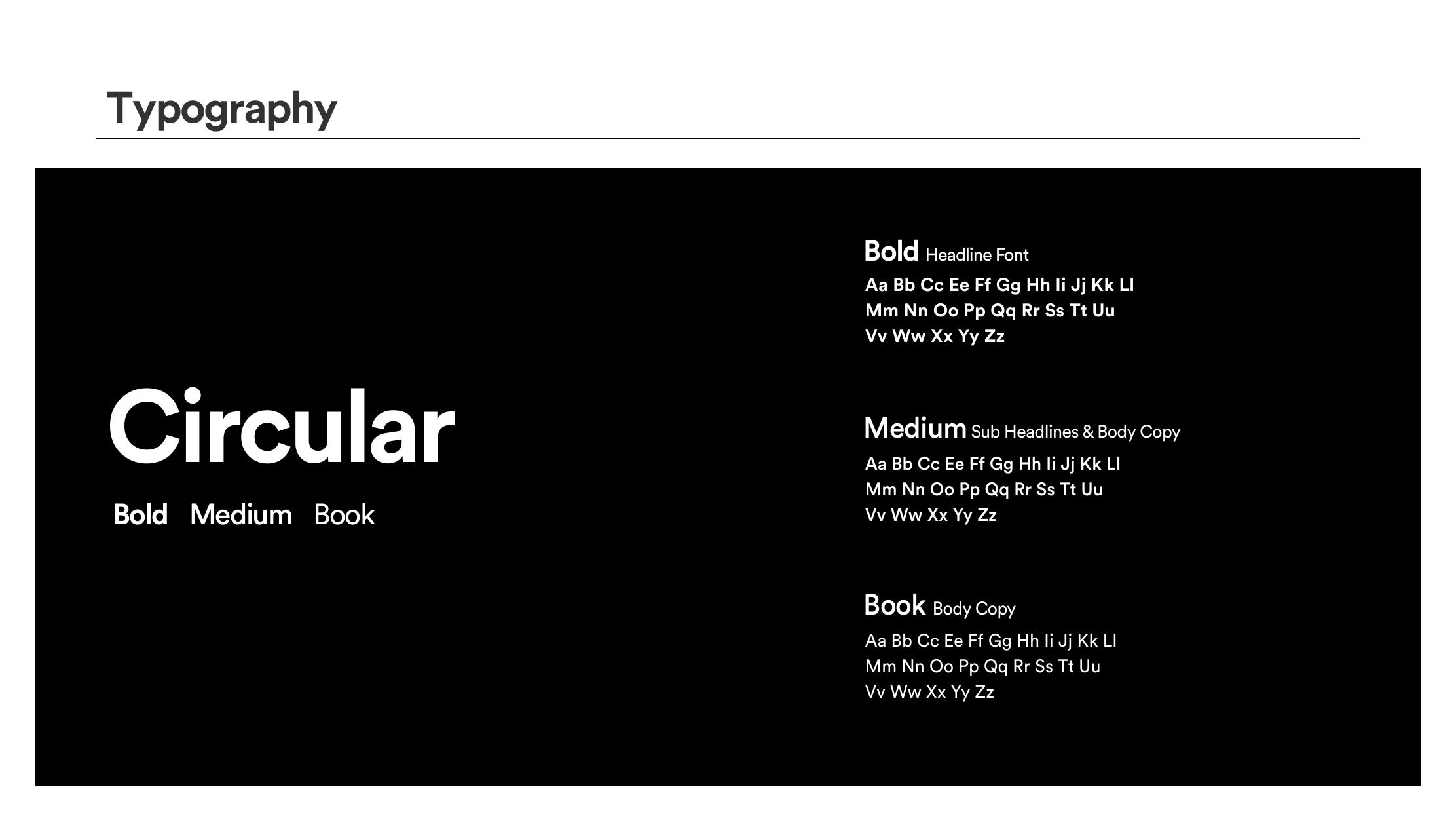 Typography — Circular Bold, Medium and Book
