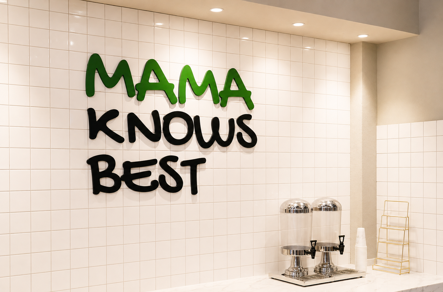 Interior signage detail