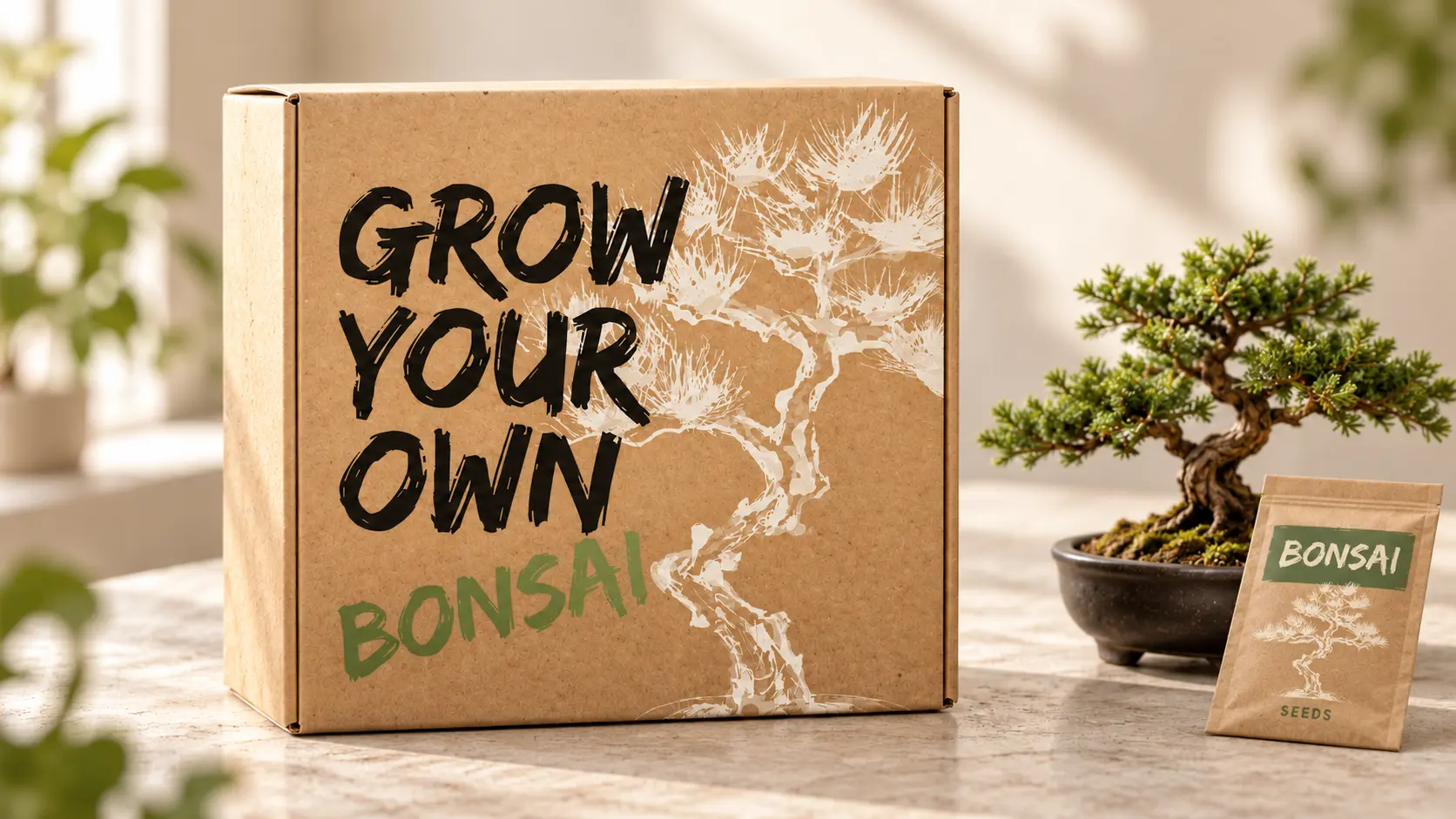 Packaging concept — Bonsai box & seed packet