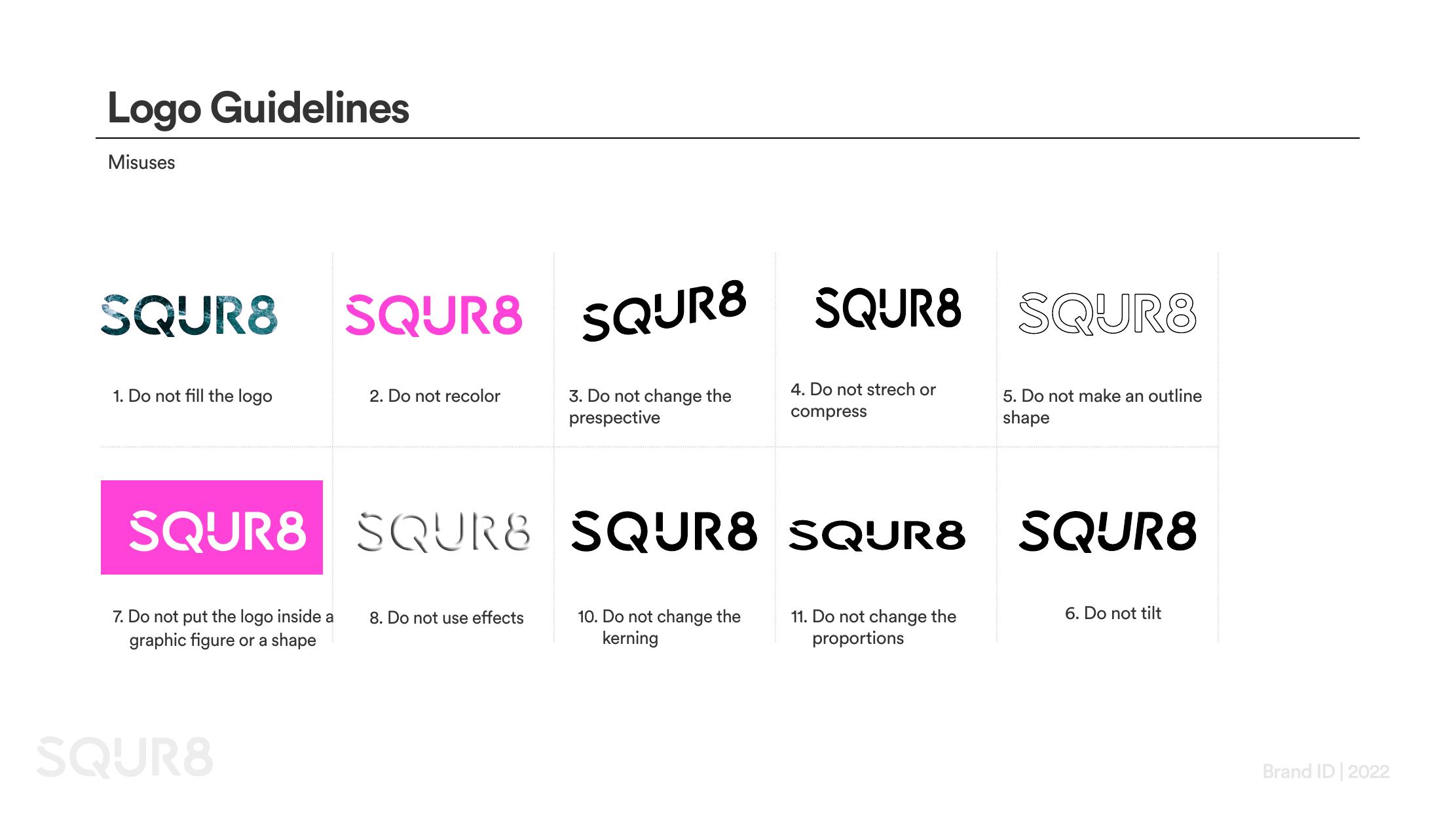 Logo grid construction and misuse rules