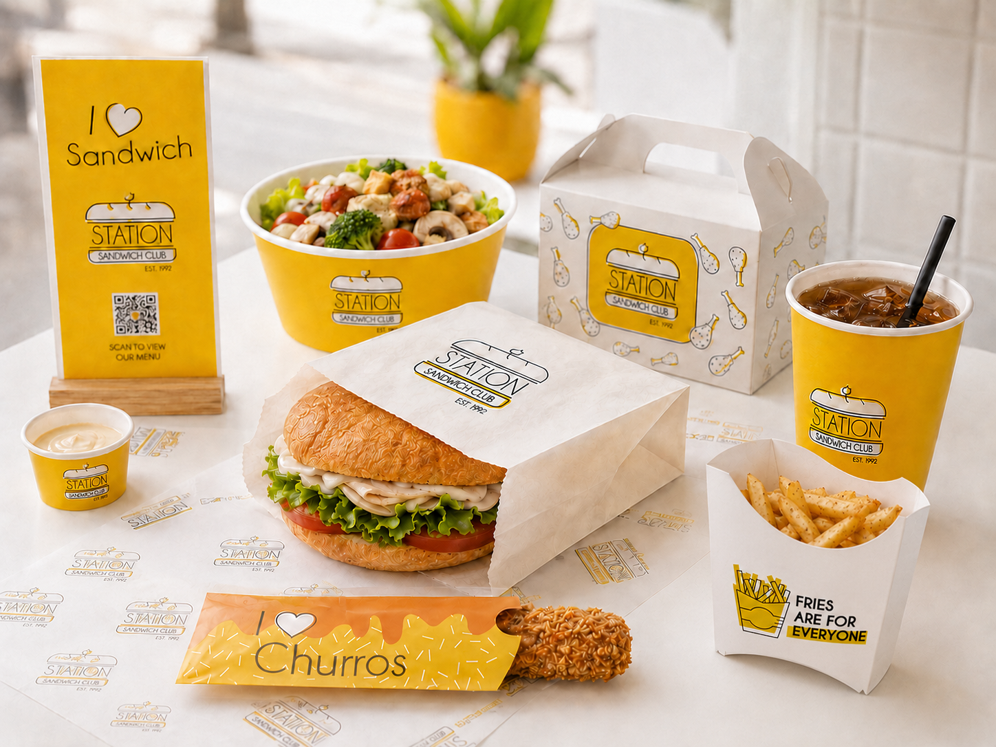Cups, boxes and bags